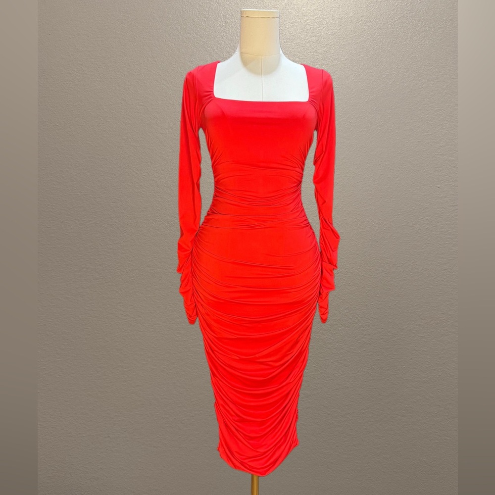 Like New Sexy Ruched Bodycon Dress